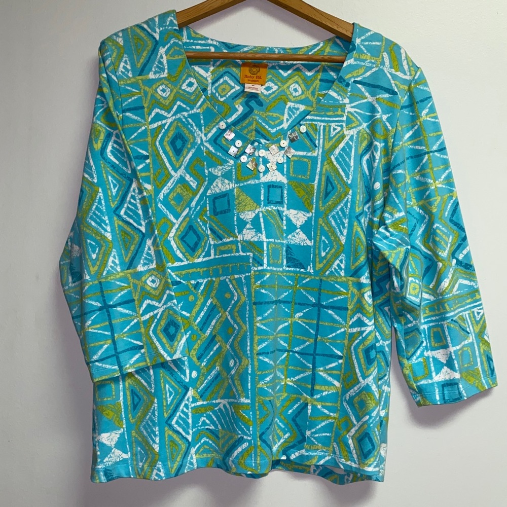 RUBY ROAD WOMAN TOP - 1X/2X
